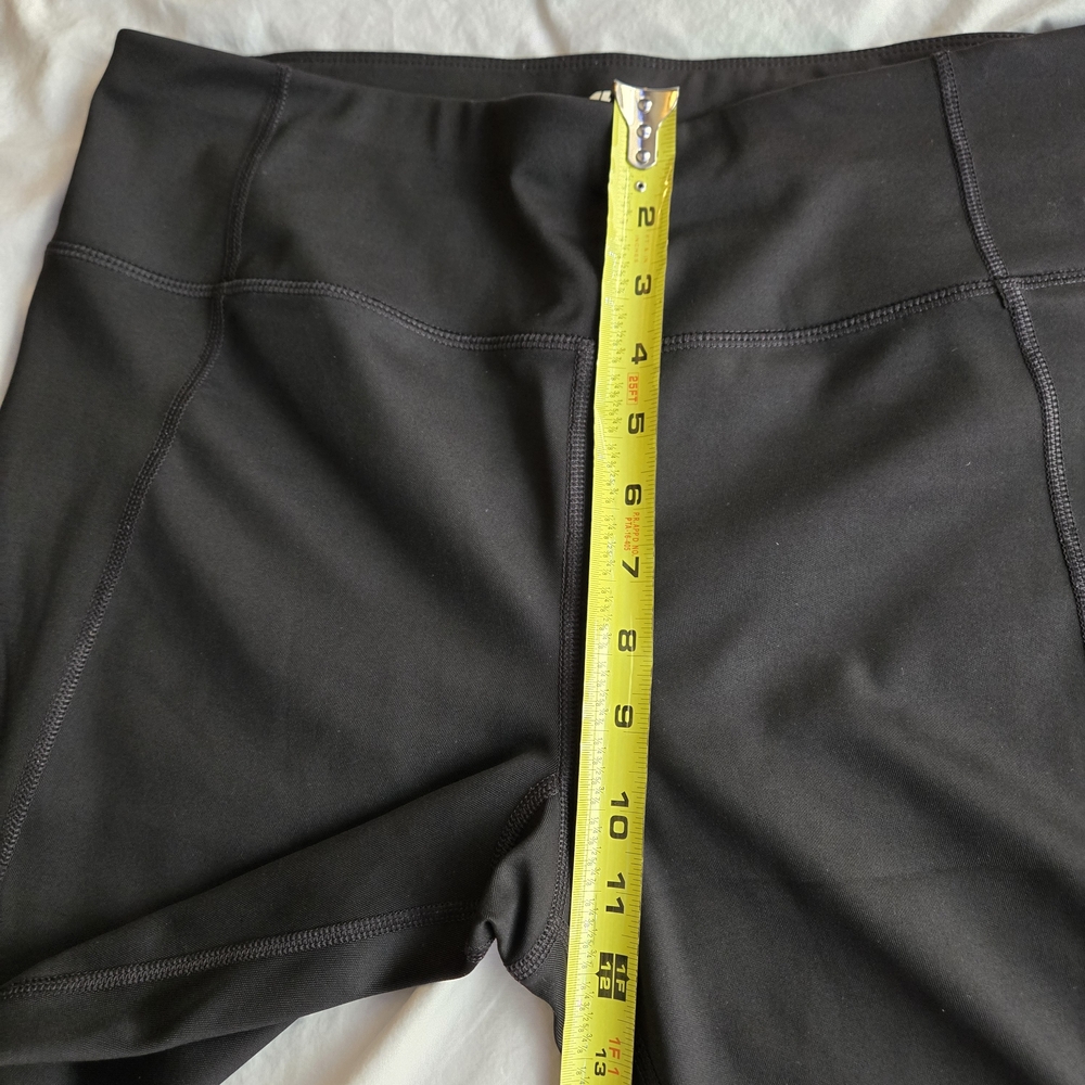 Avia Two Black Moto and Mesh Insert Black Cropped Leggings EB2 - Picture 5 of 10